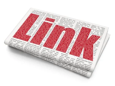Web development concept: Link on Newspaper background Stock-Illustration