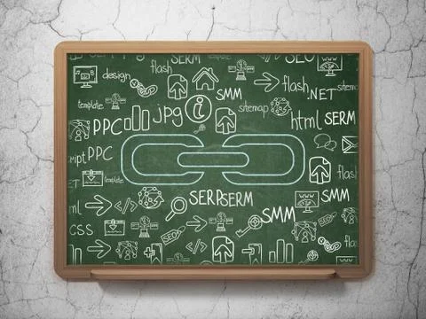 Web development concept: Link on School Board background Ilustração Stock