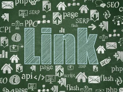 Web development concept: Link on School board background イラスト素材