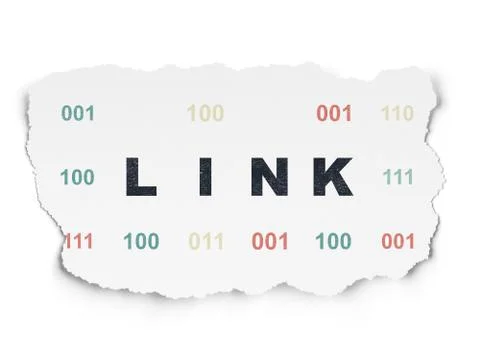 Web development concept: Link on Torn Paper background イラスト素材