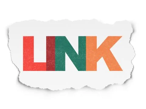 Web development concept: Link on Torn Paper background Stock-Illustration