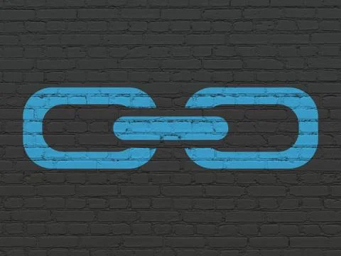 Web development concept: Link on wall background Stockillustratie