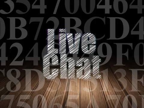 Web development concept: Live Chat in grunge dark room 스톡 일러스트