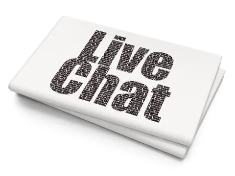 Web development concept: Live Chat on Blank Newspaper background Stock-Illustration
