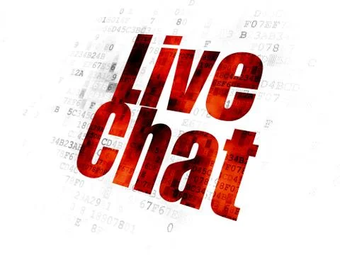 Web development concept: Live Chat on Digital background Illustrazione stock