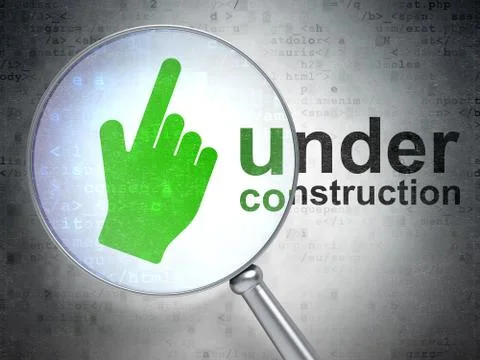 Web development concept: Mouse Cursor and Under Construction wit Stock Illustration