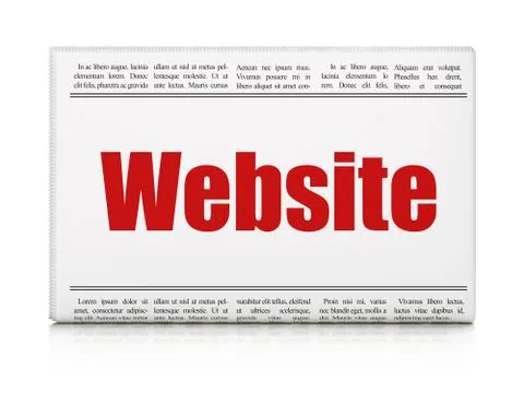 Web development concept: newspaper headline Website Illustrazione stock
