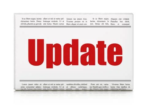 Web development concept: newspaper headline Update 库存插图