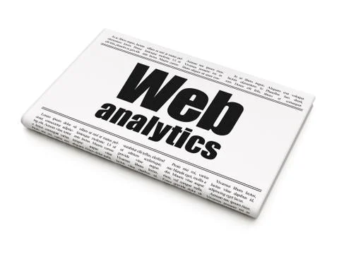 Web development concept: newspaper headline Web Analytics イラスト素材