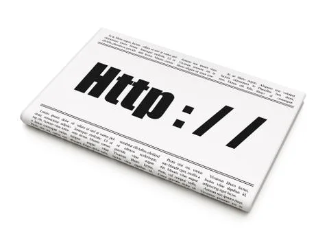 Web development concept: newspaper headline Http : / / Stock-Illustration