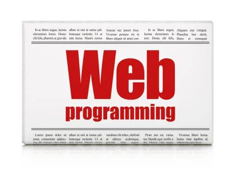 Web development concept: newspaper headline Web Programming Stock Illustration