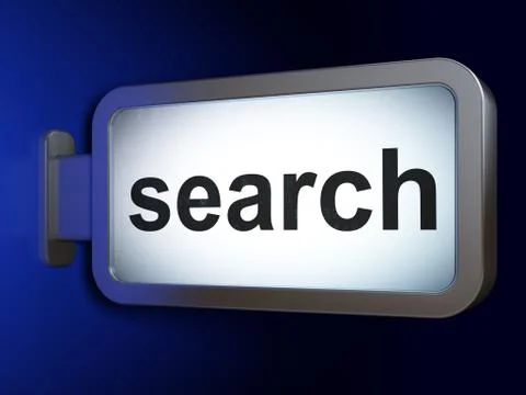 Web development concept: Search on billboard background Stock-Illustration