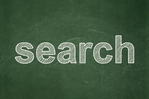 Web development concept: Search on chalkboard background Illustrazione stock