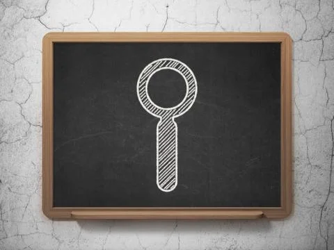 Web development concept: Search on chalkboard background Illustrazione stock