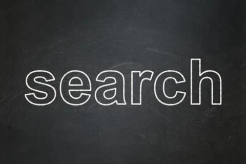 Web development concept: Search on chalkboard background Stock-Illustration