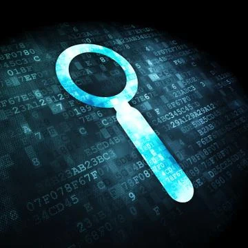 Web development concept: Search on digital background Ilustración de archivo