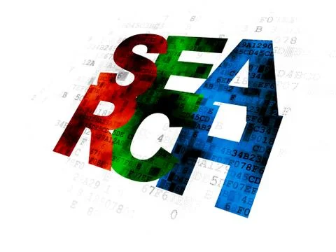Web development concept: Search on Digital background Stock Illustration
