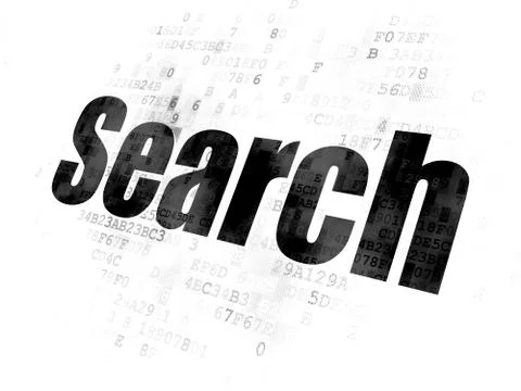 Web development concept: Search on Digital background 库存插图