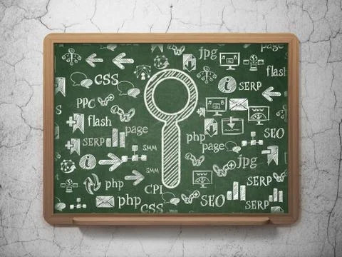 Web development concept: Search on School board background 스톡 일러스트