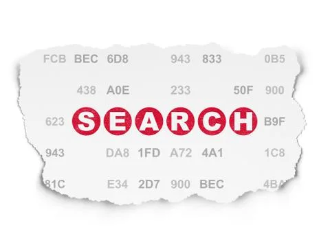 Web development concept: Search on Torn Paper background イラスト素材