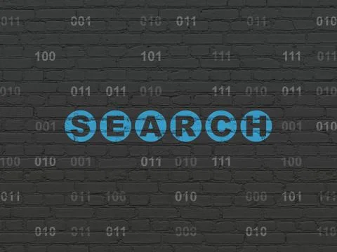 Web development concept: Search on wall background 스톡 일러스트