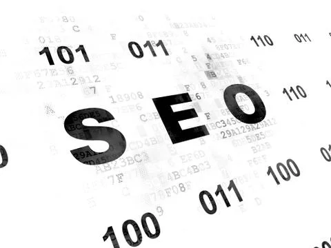 Web development concept: SEO on Digital background Stock Illustration