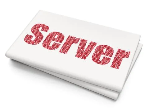 Web development concept: Server on Blank Newspaper background Illustrazione stock