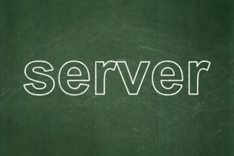 Web development concept: Server on chalkboard background Stock-Illustration