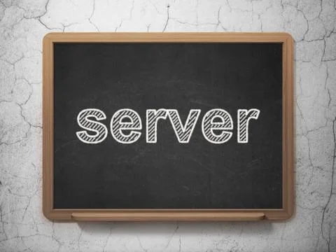 Web development concept: Server on chalkboard background 스톡 일러스트