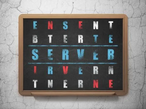 Web development concept: Server in Crossword Puzzle Stock Illustration