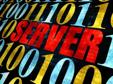 Web development concept: Server on Digital background Stock Illustration