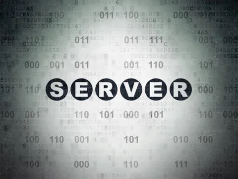 Web development concept: Server on Digital Paper background イラスト素材