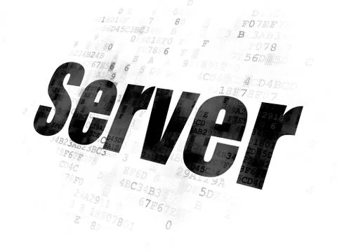 Web development concept: Server on Digital background Stock-Illustration
