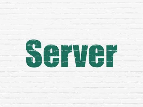 Web development concept: Server on wall background Stock Illustration