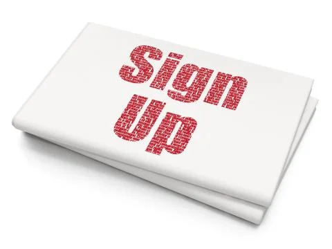 Web development concept: Sign Up on Blank Newspaper background Stock-Illustration