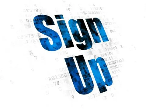 Web development concept: Sign Up on Digital background Stockillustratie
