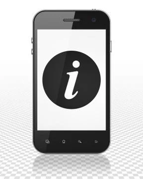 Web development concept: Smartphone with Information on display Illustrazione stock