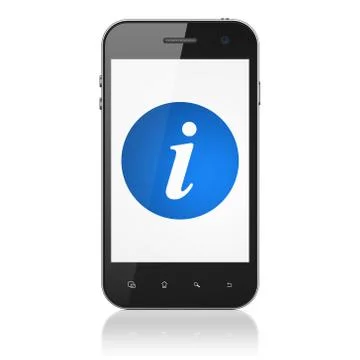 Web development concept: Smartphone with Information on display Stock Illustration
