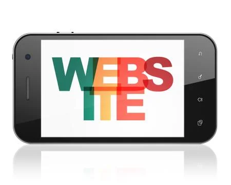 Web development concept: Smartphone with Website on  display イラスト素材