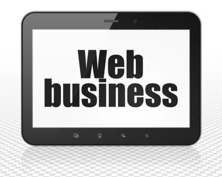Web development concept: Tablet Pc Computer with Web Business on display Stock Illustration