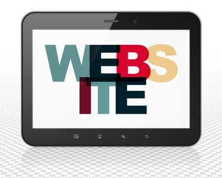 Web development concept: Tablet Pc Computer with Website on  display Stock Illustration