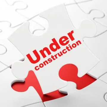 Web development concept: Under Construction on puzzle background Stock-Illustration