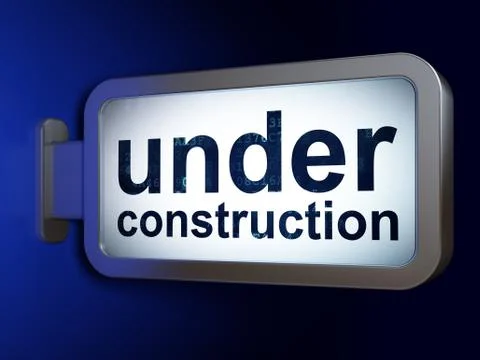 Web development concept: Under Construction on billboard backgro Stock Illustration
