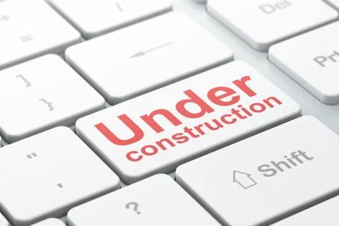 Web development concept: Under Construction on computer keyboard background イラスト素材