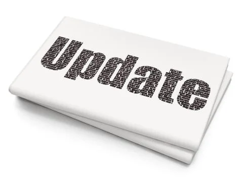 Web development concept: Update on Blank Newspaper background Illustrazione stock