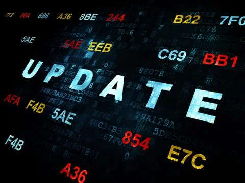 Web development concept: Update on Digital background イラスト素材