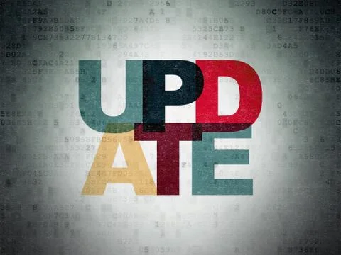 Web development concept: Update on Digital Paper background Illustrazione stock