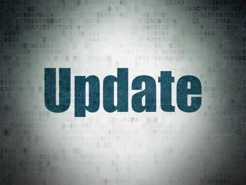 Web development concept: Update on Digital Data Paper background Stock Illustration