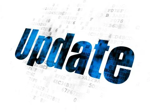 Web development concept: Update on Digital background Stock Illustration