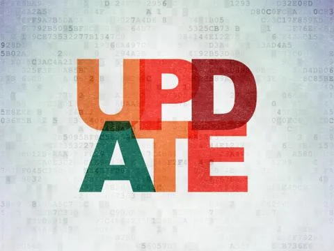 Web development concept: Update on Digital Data Paper background イラスト素材